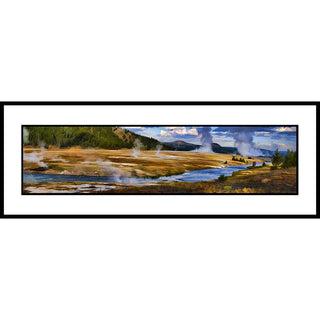 A field of fumaroles (steam vents) in Yellowstone.  Field of Steam by Alison Thomas of Serenity Scenes Photography and Digital Art.