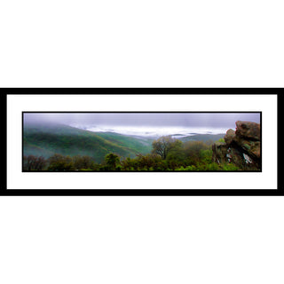 Rock in the Fog - Horizontal Panorama