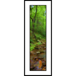Soft green trees by a creek.  Soft Leaves by Alison Thomas of Serenity Scenes Photography and Digital Art.
