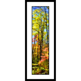 Experience nature’s beauty with this vibrant vertical panorama featuring stunning fall colors. Delight in a vibrant abstract of trees, and enjoy the richness of the season’s surreal transformation.  Forest Splash by Alison Thomas of Serenity Scenes Photography and Digital Art.