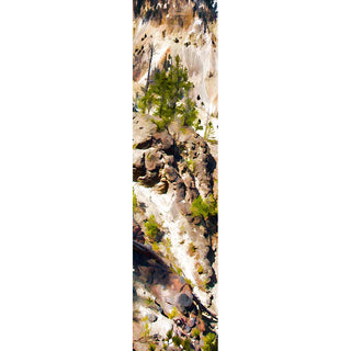 Confiers against the background of Yellowstone Canyon in Yellowstone National Park.  Canyon Trees by Alison Thomas of Serenity Scenes Photography and Digital Art.