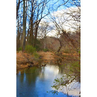 A quiet stream running through a winter scene. Quiet Stream by Alison Thomas of Serenity Scenes Photography and Digital Art.