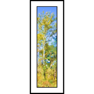 A soft yellow autumn tree against a blue sky.  "Soft Yellow" by Alison Thomas of Serenity Scenes Photography and Digital Art.