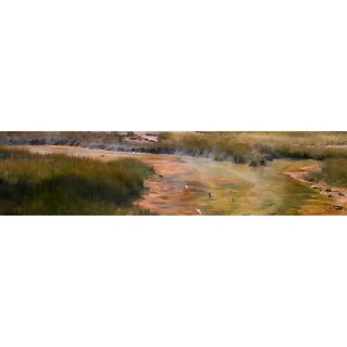 Steam rising from a hot water spring in Yellowstone.  Steam in the Grass by Alison Thomas of Serenity Scenes Photography and Digital Art.