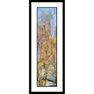 This striking vertical panorama features rich pink and blue abstract spring colors that are sure to draw attention. This piece is perfect for brightening up any room in your home.Abstract Spring by Alison Thomas of Serenity Scenes Photography and Digital Art.
